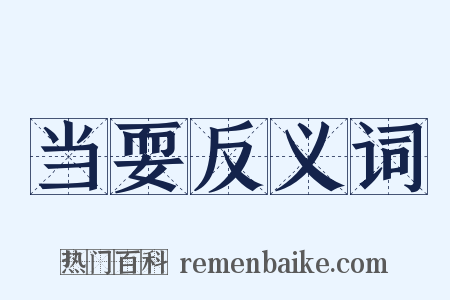 当耍反义词是什么意思的图片